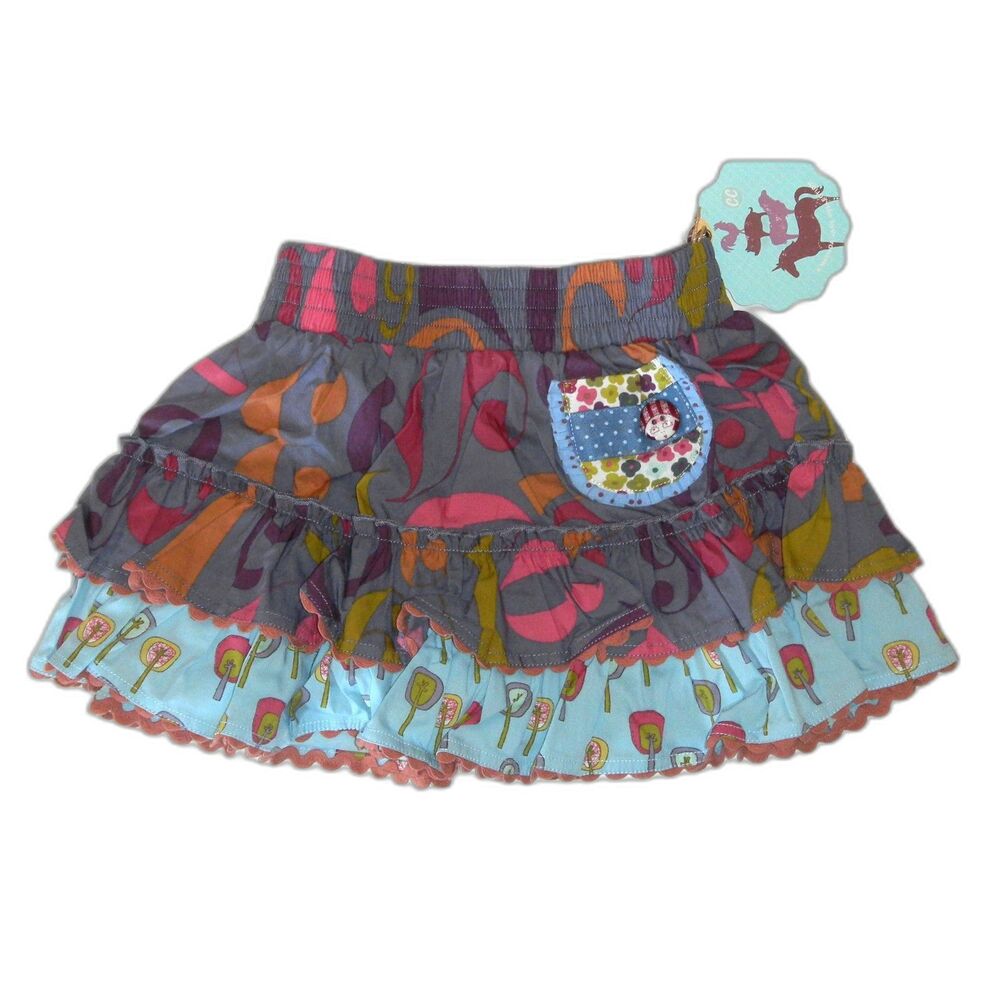 NEW Matilda Jane girls skirt 18M Counts on Me ruffle skirt character grey tiered